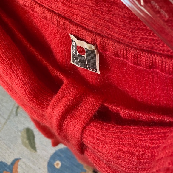 Lil pour l'Autre I Vintage Tricot Coral Red Mohair Sweater - Picture 13 of 16